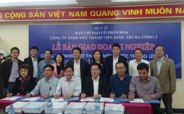 LỄ BÀN GIAO DOANH NGHIỆP TỪ CÔNG TY TNHH MỘT THÀNH VIÊN DƯỢC TW3 SANG CÔNG TY CỔ PHẦN DƯỢC TW3