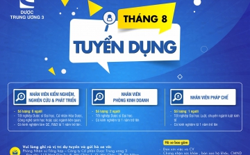 Thông báo tuyển dụng tháng 8/2024