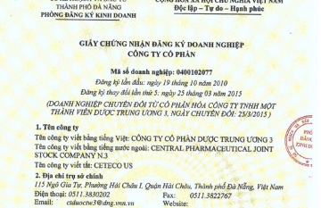 Giấy chứng nhận đăng ký doanh nghiệp